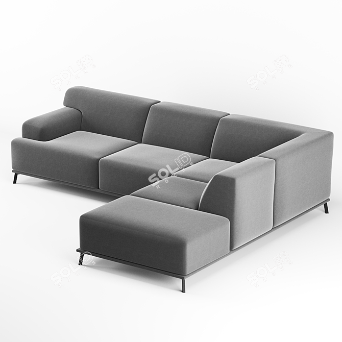 Rocco 3 + DIV Sofa: Stylish and Versatile 3D model image 1