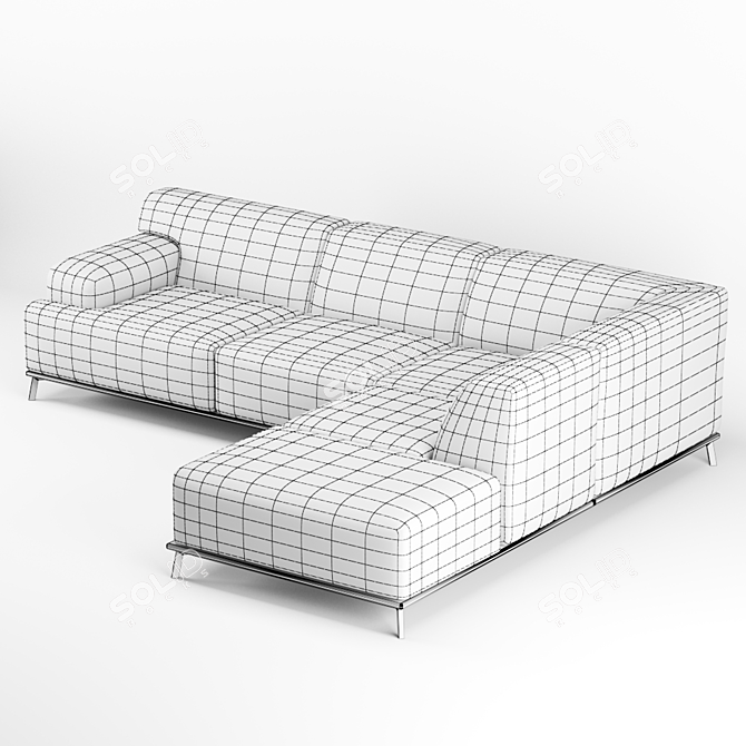 Rocco 3 + DIV Sofa: Stylish and Versatile 3D model image 3