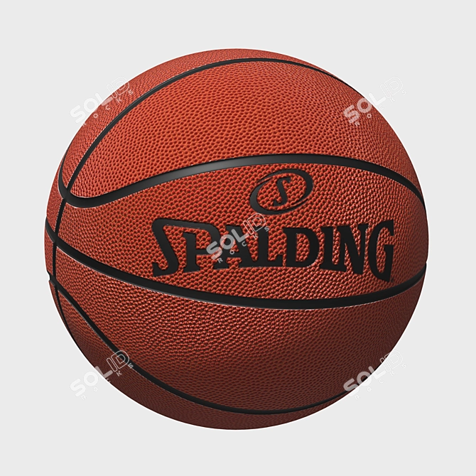 Spalding Basketball: High-Quality & Durable 3D model image 1