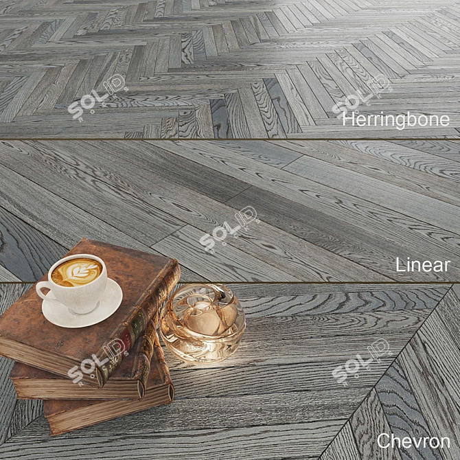 Gray Railroad Oak Parquet: Karelia's Story 3D model image 1