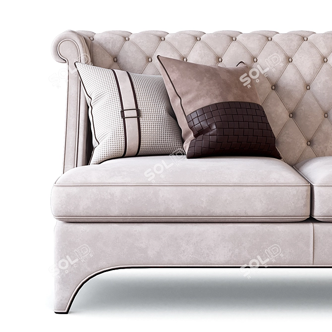 Elegant Bradmore 3-Seater Sofa 3D model image 2