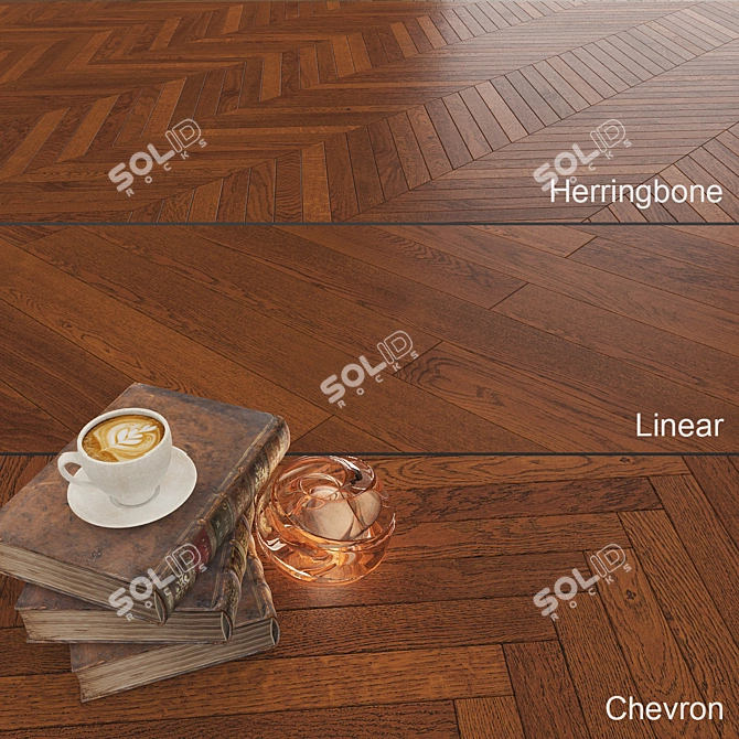 Karelia Oak Cinnamon Parquet 3D model image 1