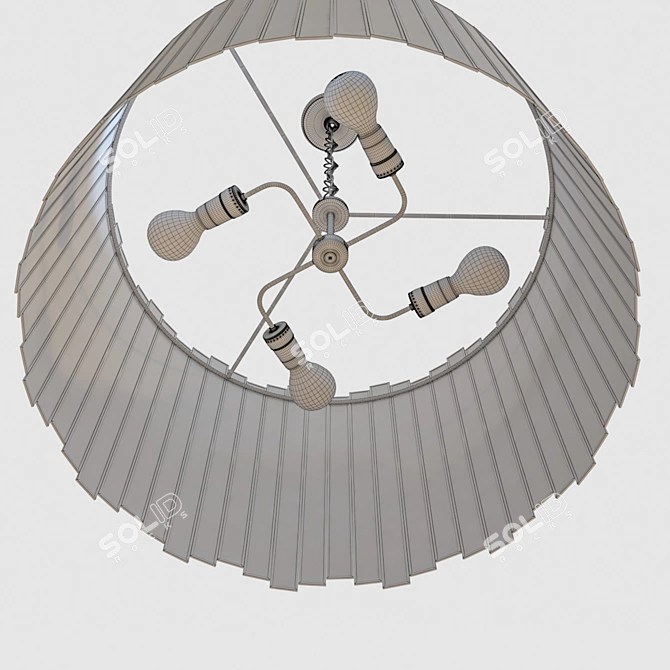 Modern Grayson Drum Chandelier: Sleek Design & Stunning Illumination 3D model image 3