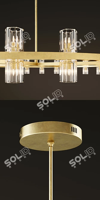 Elegant Arcachon Chandelier 3D model image 2