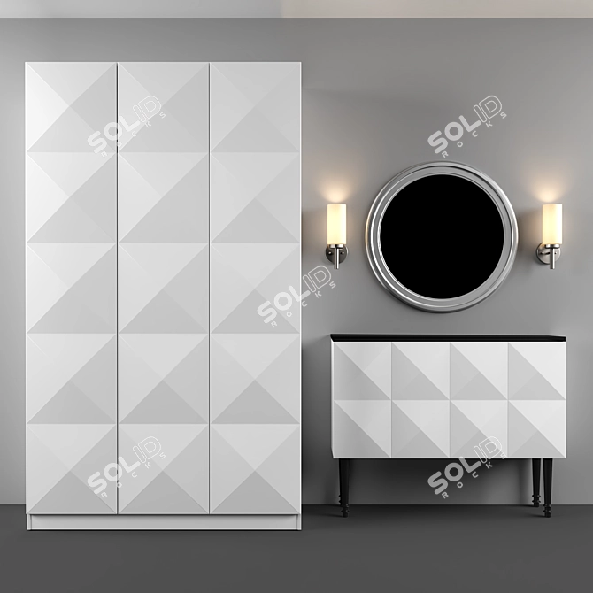 Customizable Hallway Furniture Set 3D model image 1