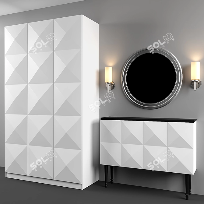 Customizable Hallway Furniture Set 3D model image 2