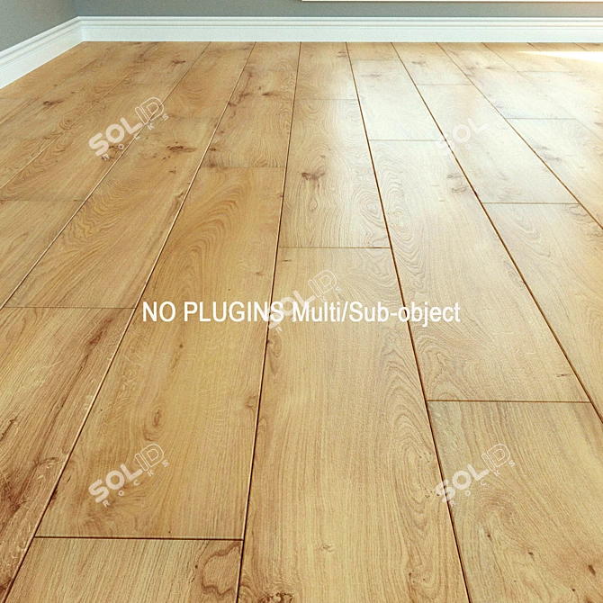 Natural Wood Laminate Parquet 3D model image 1