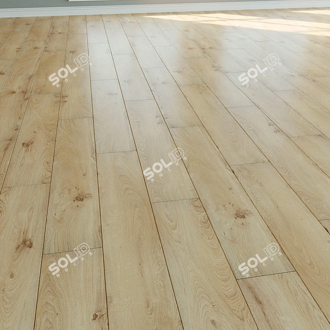 Natural Wood Laminate Parquet 3D model image 3