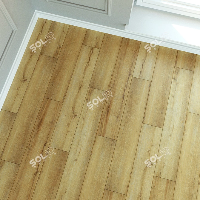 Premium Natural Wood Laminate Flooring 3D model image 2