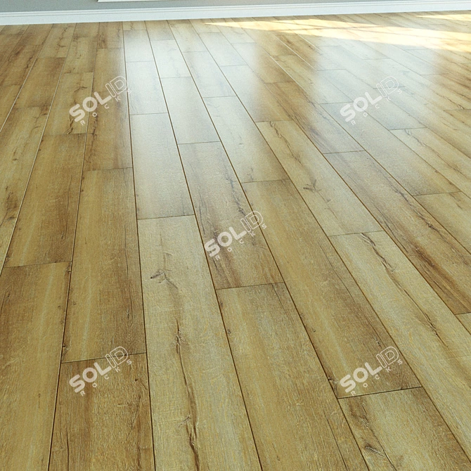 Premium Natural Wood Laminate Flooring 3D model image 3