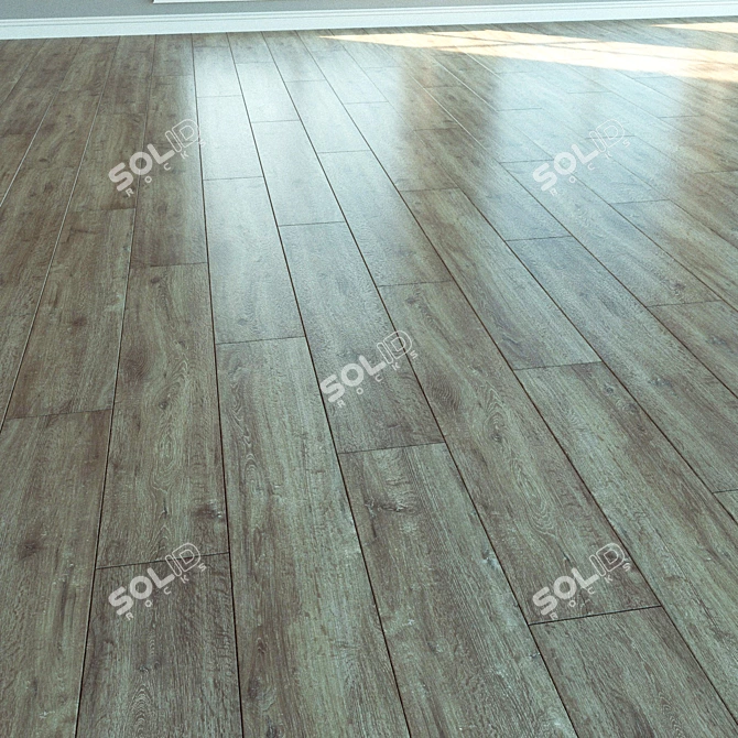 Natural Wood Laminate Planks 3D model image 3