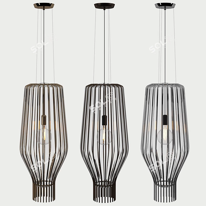 Elegant Saya Fabbian Pendant Lamp 3D model image 1