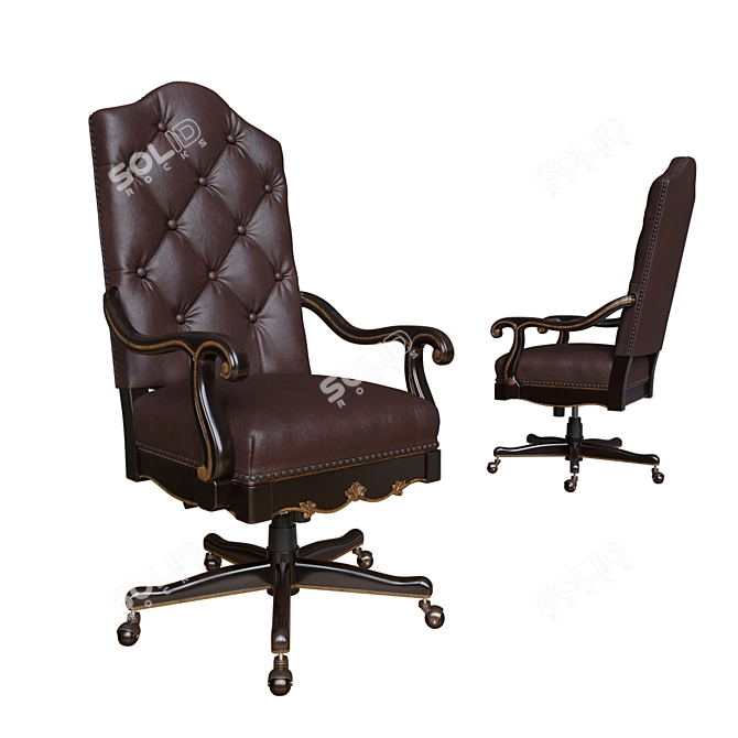 Elegant Grandover Office Chair 3D model image 1