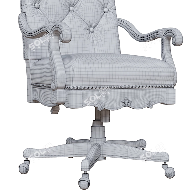 Elegant Grandover Office Chair 3D model image 3