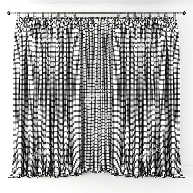 Sheer Elegance: Curtain 25 3D model image 2