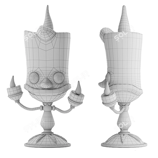 Enchanting Lumiere POP Figure 3D model image 2
