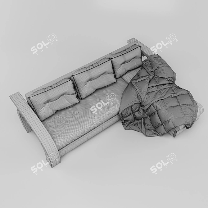 Modern Comfort: Favorite Corner Sofa 3D model image 3