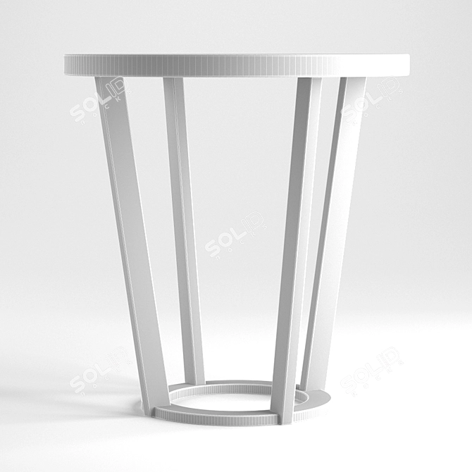 Golden Marble Magazine Table 3D model image 3