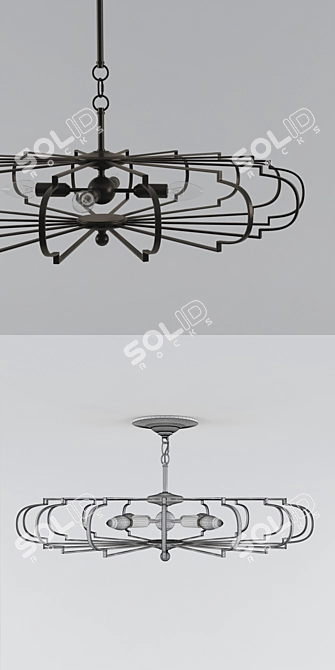 Bascom Brass Chandelier | Intricate Mesh Design 3D model image 3