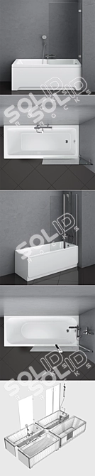 Ravak Set 13: Chrome Baths with Formy Design 3D model image 3