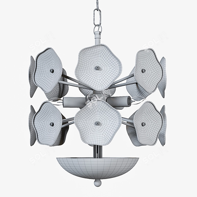 Elegant Leighton Small Chandelier 3D model image 3