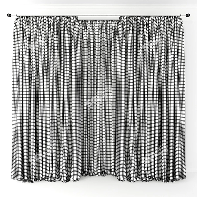 Elegance in motion: Curtain 26 3D model image 2