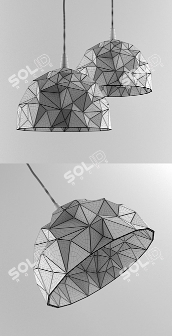 Rock Pendant Lamp 3D model image 3