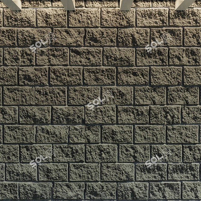 Vintage Stone Block: Seamless Texture & 3D Model (Corona + Vray) 3D model image 2