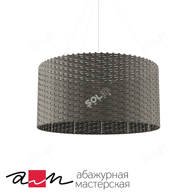 Rotang Lamp: Elegant Ceiling Light 3D model image 1