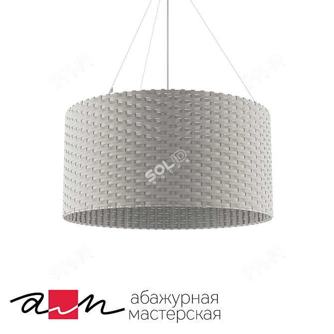 Rotang Lamp: Elegant Ceiling Light 3D model image 2