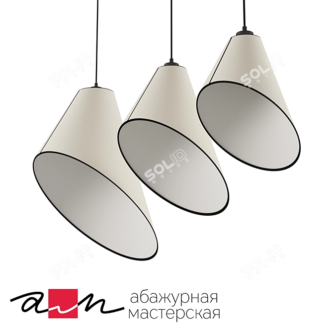 Sunrise Ceiling Lamp Set 3D model image 1