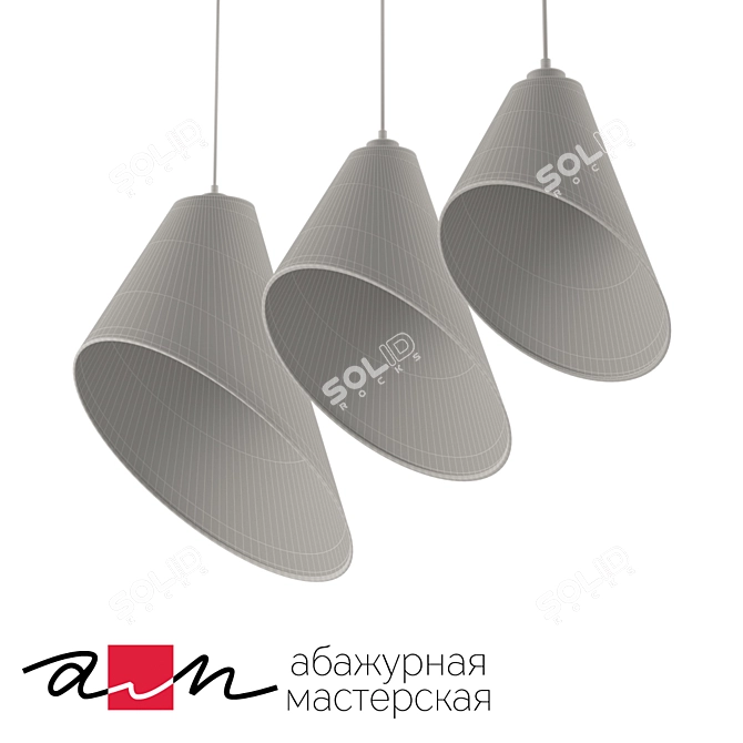 Sunrise Ceiling Lamp Set 3D model image 2