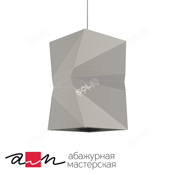 Modern Tin-Plate Ceiling Lamp 3D model image 2