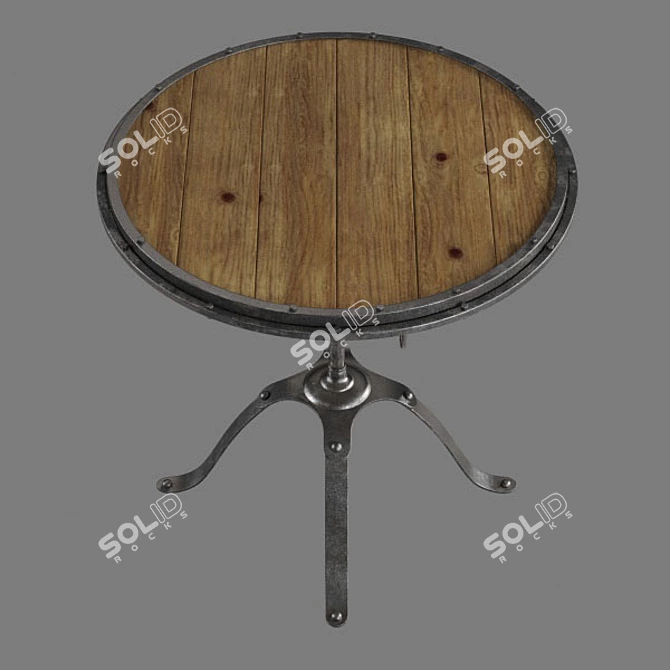 Urban Loft Table: 76x76x75.5cm 3D model image 2