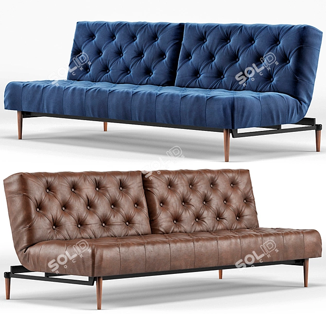 Innovative Old School Sofa 3D model image 1