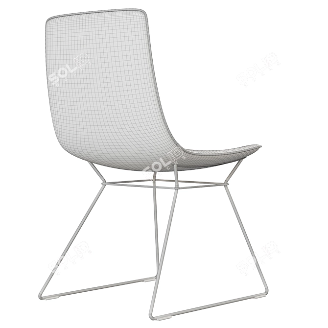 Amelie Basic Chair: Feminine Elegance 3D model image 3