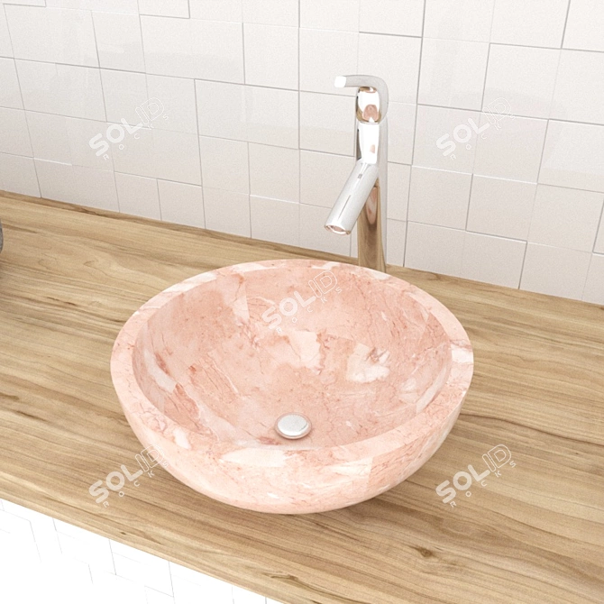 Teak&Water Luxe Stone Sink 3D model image 2