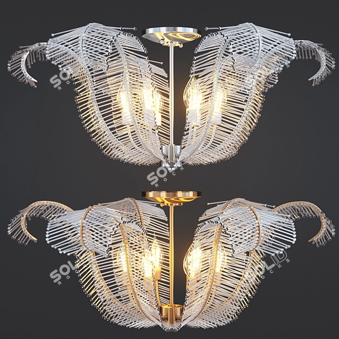 Stylish Visual Comfort Pendant Light 3D model image 1