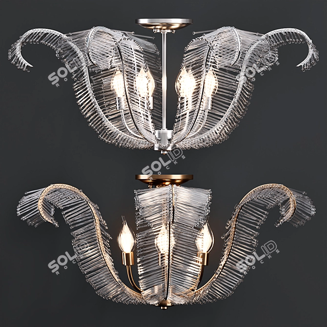 Stylish Visual Comfort Pendant Light 3D model image 3