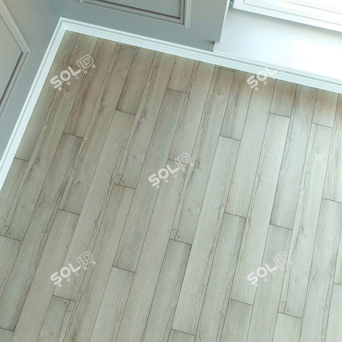 Natural Wood Laminate Flooring 3D model image 2