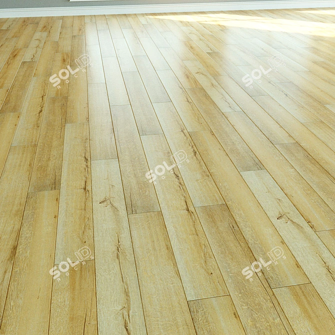 Natural Wood Laminate Flooring 3D model image 3