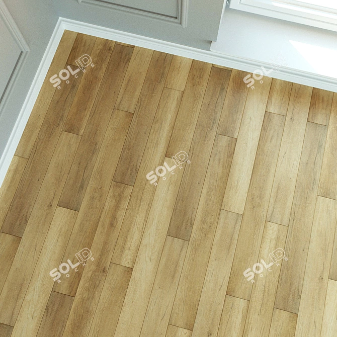 Natural Wood Laminate Flooring 3D model image 2