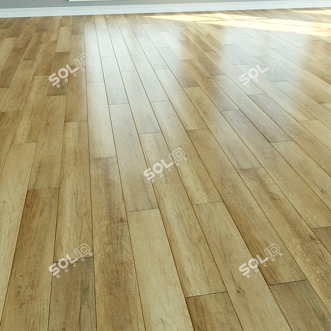 Natural Wood Laminate Flooring 3D model image 3