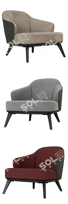 Elegant Leslie Armchair: Intimate Protection 3D model image 2