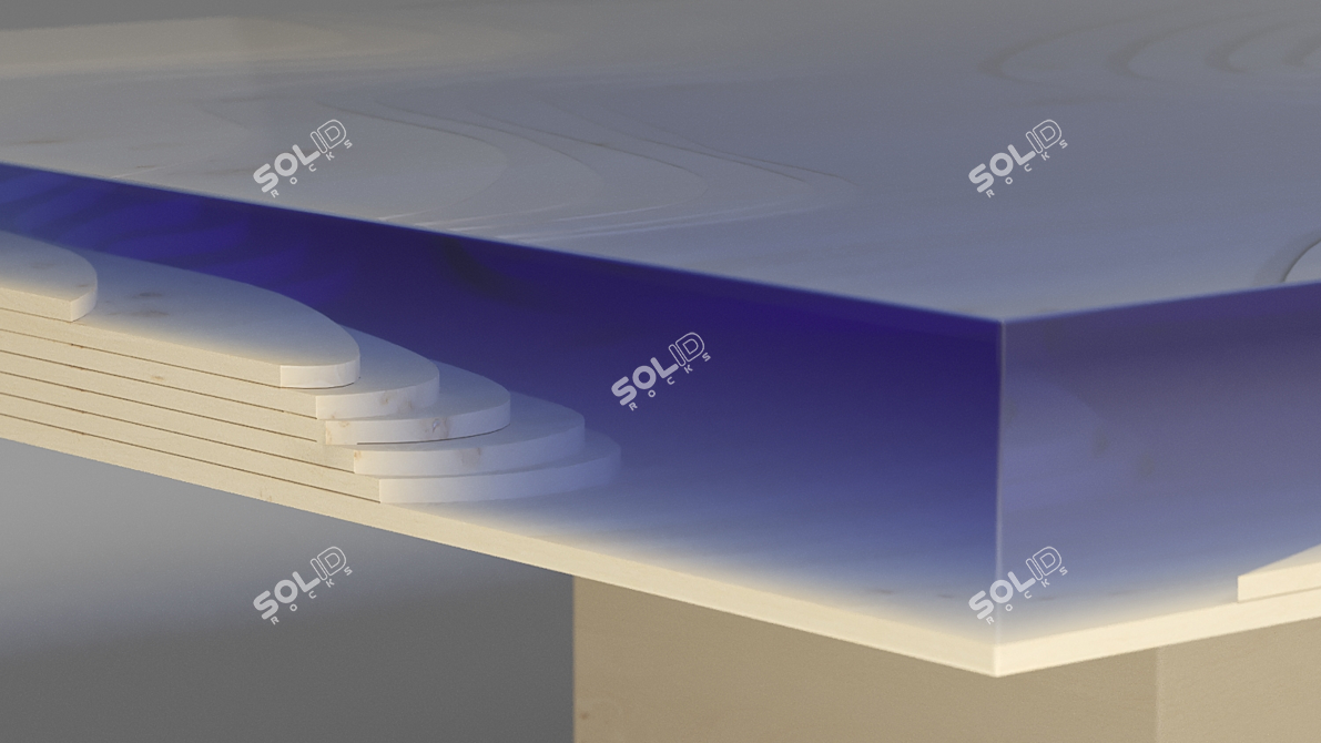 Sleek Abyss Table 3D model image 3