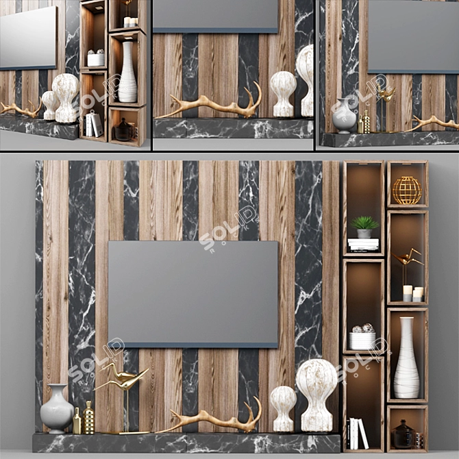 Modern TV Stand: Stylish and Practical 3D model image 1