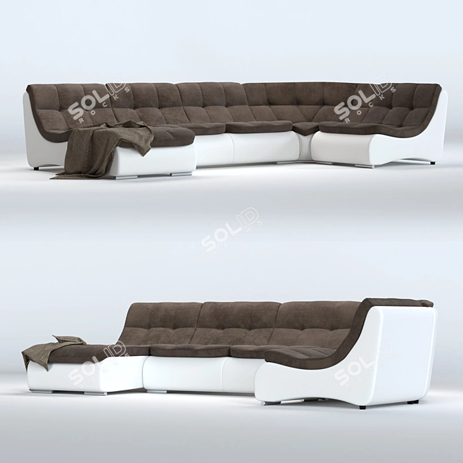 Modular Montrell Sofa: Versatile Design, Customizable Colors 3D model image 1