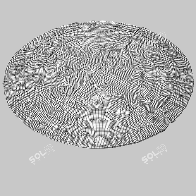 Stylish Round Carpet: 1500mm Diameter 3D model image 3