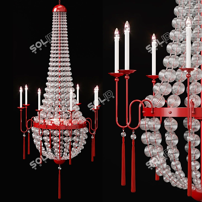 Elegant Melogranoblu Theda Chandelier 3D model image 1