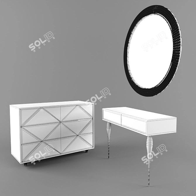 Cloud Chest & Dressing Table by Ogogo-obstanovochka 3D model image 2